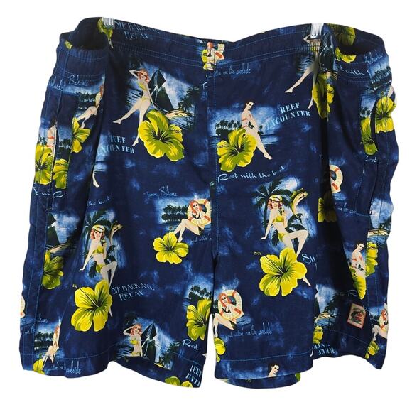 Tommy Bahama Men's Reef Encounter Vacation Poolside Swim Trunks Shorts XL - Picture 1 of 6